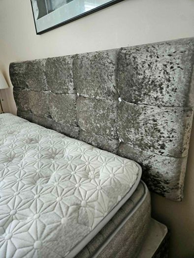 King Size Silver Diamond Divan Bed