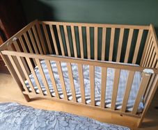 Wooden cot, Used