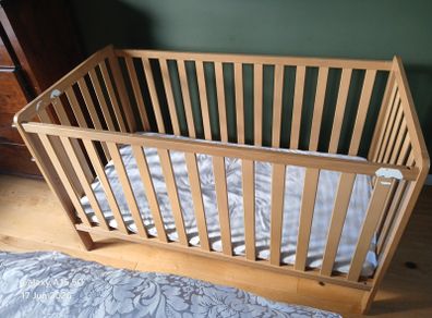Wooden cot, Used