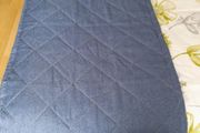 Quilted denim bed runner