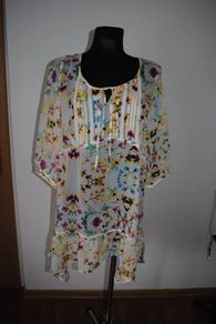 M&S Indigo collection long line floral tunic Perfect condition size UK18 EU46 Postage included