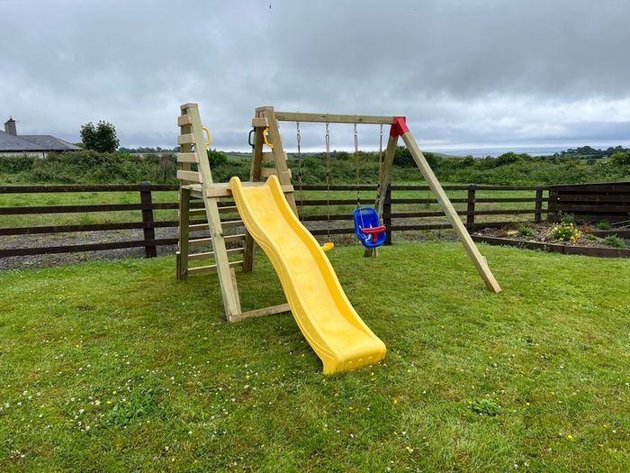 Swings and slide