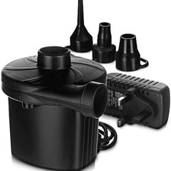 NEW SALE | Electric Air Pump - 240V Mains 3 Size Nozzles - For Inflating Deflating Camping Air Mattress/Bed, Beach Toys, Inflatable Paddling Pools