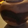 Beautiful  KAMINI style CERAMIC Round Art Pottery Bud Vase Oil Carafe not Signed Image 7