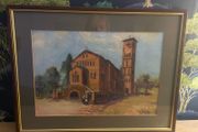 Beautiful painting of Centocow Mission church in South Africa.