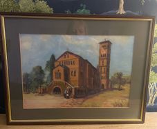 Beautiful painting of Centocow Mission church in South Africa.