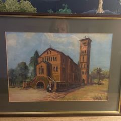 Beautiful painting of Centocow Mission church in South Africa.