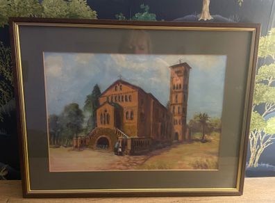 Beautiful painting of Centocow Mission church in South Africa.