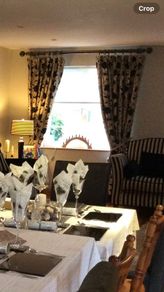 2 sets of matching Curtains and curtain poles