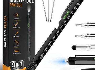 Gifts for Men, Father's Day Gifts, 9 in 1 Multi Tool Pen Gadgets for Men Dad Gifts, Father's Day Gifts from Daughter/Son, Men Gifts for Him, Birthday Gifts for Men, Christmas Gifts for Him (FREE SHIPPING)