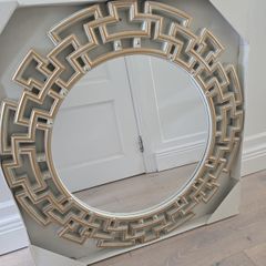 Cream & brushed gold Wall Mirror