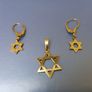 Vintage K&L 14ct rolled gold David Star earrings and pendant Image 8