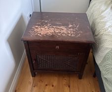 Bedside locker with Rattan Cabinet for Free