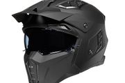 ILM Matte Black Shape Changing Motorbike Helmet size L 59-60cm