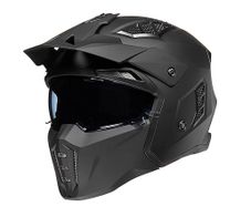 ILM Matte Black Shape Changing Motorbike Helmet size L 59-60cm