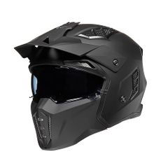 ILM Matte Black Shape Changing Motorbike Helmet size L 59-60cm