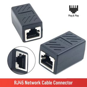 RJ45 Connector Network Extender Ethernet Kabel RJ45 Extender Adapter Gigabit Interface Female To Female Network Connector