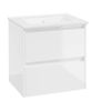 Sonas Source 500 2 drawer vanity with basin Natural Oak,white,black Image 3