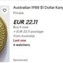 Australia "Aboriginal Kangaroo art" Dollar UNC 1988 First Fleet Bicentenary Dollar Image 3