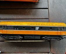 Vintage Hornby train approximately 50 years old Irish Railway Models OO gauge model of a CIE A Class (001 Class) diesel locomotive numbered 015 in the distinctive black and yellow InterCity/CIE livery  hornby train