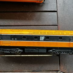 Vintage Hornby train approximately 50 years old Irish Railway Models OO gauge model of a CIE A Class (001 Class) diesel locomotive numbered 015 in the distinctive black and yellow InterCity/CIE livery  hornby train