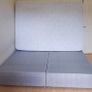 4ft 6 double Divan grey bed & mattress Image 2