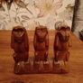 Vintage Hand Carved 3 Wise Monkeys Image 4