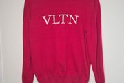 mens VALENTINO jumper sweater top red VLTN logo size Large