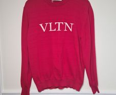mens VALENTINO jumper sweater top red VLTN logo size Large