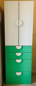 IKEA SMASTAD PLATSA Wardrobe White/Green 4 Drawers