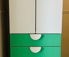 IKEA SMASTAD PLATSA Wardrobe White/Green 4 Drawers