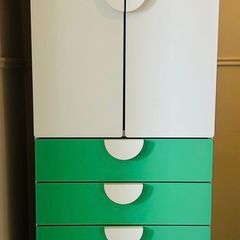 IKEA SMASTAD PLATSA Wardrobe White/Green 4 Drawers