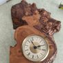 Unique redwood burl hand-crafted clock Wall or Mantel Clock Image 7