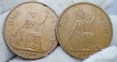 Great Britain 1961 1966 Elizabeth II Penny Lot