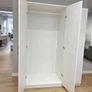 White 3-Door Wardrobe - Like New - Kilkenny Image 2