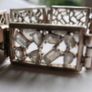 Vintage Sterling Silver 925 Bangle Moonstone Bracelet length 8,5" - 50,02g Image 8
