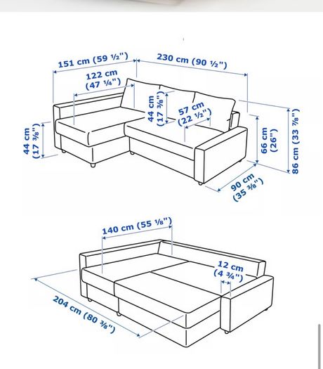 IKEA Corner sofa-bed with storage