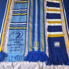 Five Leinster Rugby Scarves