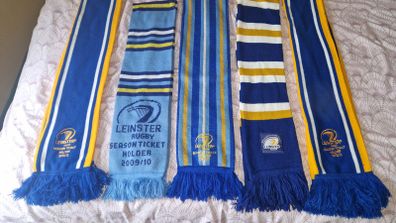 Five Leinster Rugby Scarves