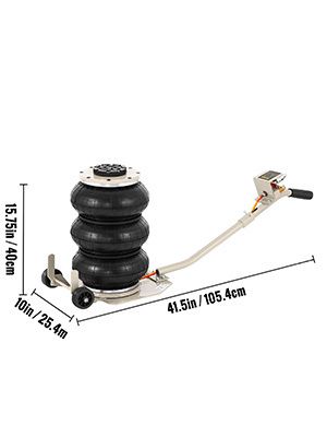 3 Ton Car Triple Bag Air Jack Pneumatic Jack Fast Lifting Height 16 Inch / 40CM for Car Truck Van SUV Auto Repair Tool