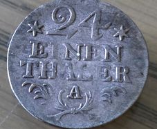 PRUSSIA 1/24 Thaler 1782A Silver