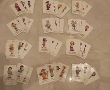 Happy Families playing cards