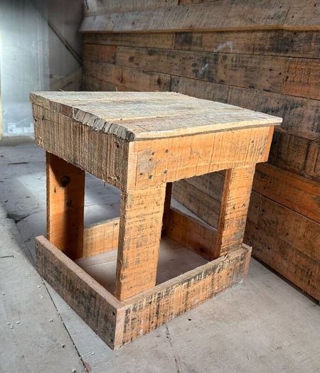 Handmade wooden stool