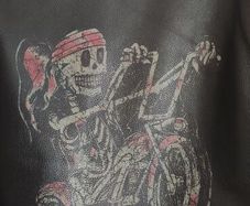 Rare Vintage Von Dutch Leather Jacket - Biker Skeleton