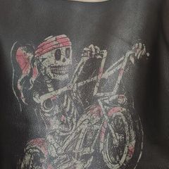 Rare Vintage Von Dutch Leather Jacket - Biker Skeleton