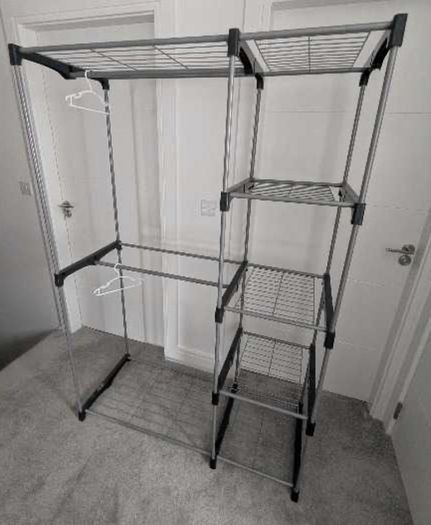 clothes rail with shelves