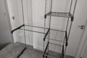 clothes rail with shelves