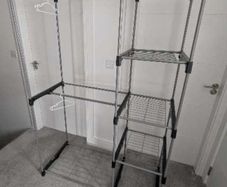 clothes rail with shelves