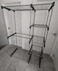 clothes rail with shelves
