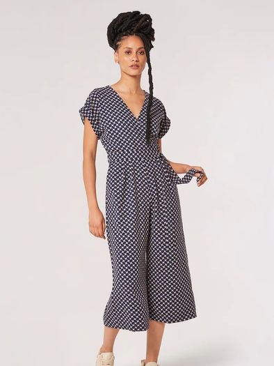 BNWT Apricot Egg Print Utility Culotte Jumpsuit